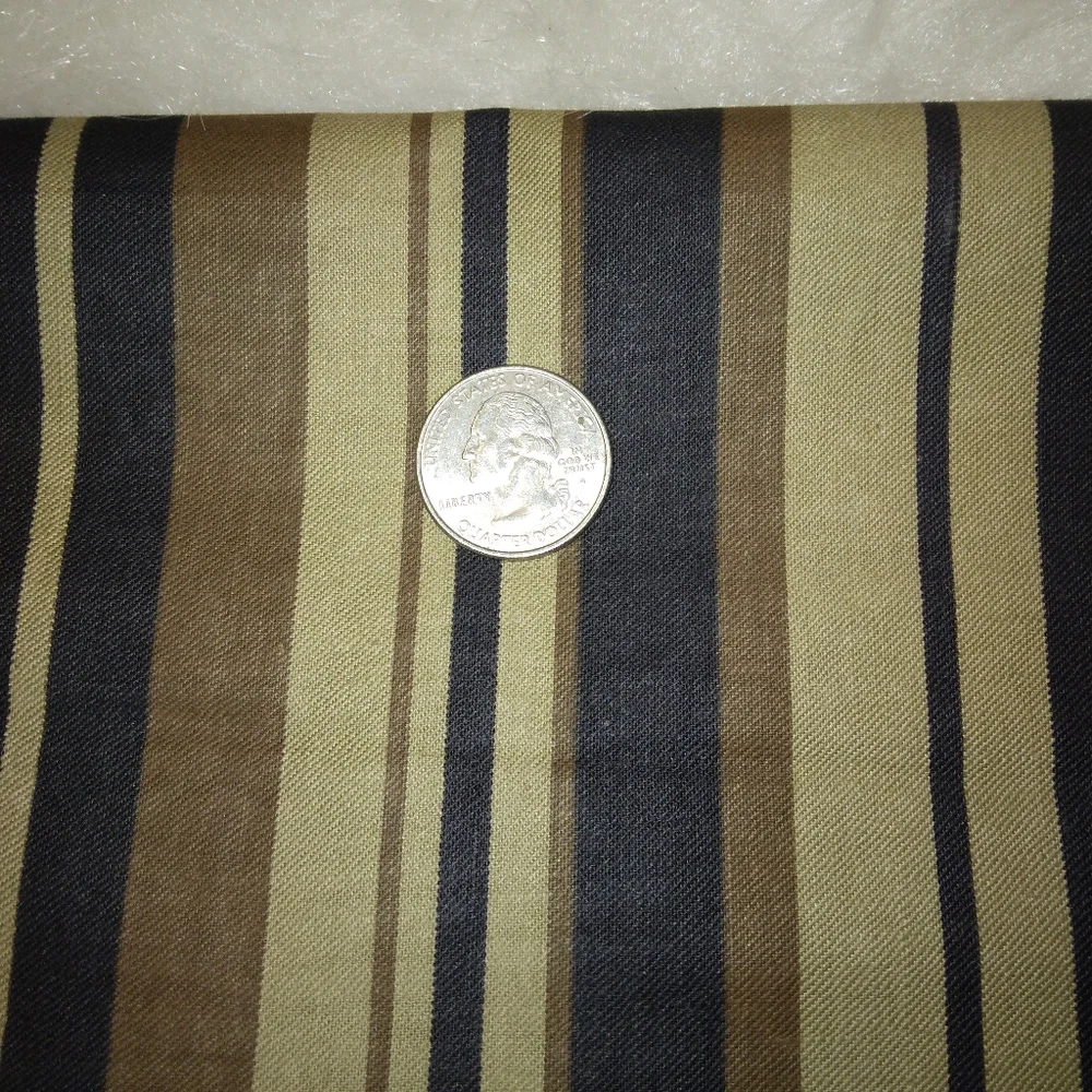 FABRIC Brown Twill Stripe, cotton, 1 yard